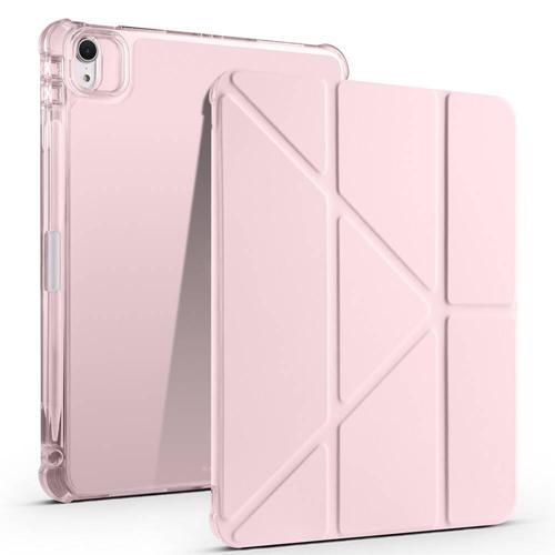 Apple iPad Air 11 M3 (2025) Yatay ve Dikey Standlı Antishock Kalemlikli Origami Silikon Kılıf A3266 A3267