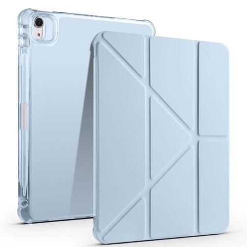 Apple iPad Air 11 M3 (2025) Yatay ve Dikey Standlı Antishock Kalemlikli Origami Silikon Kılıf A3266 A3267