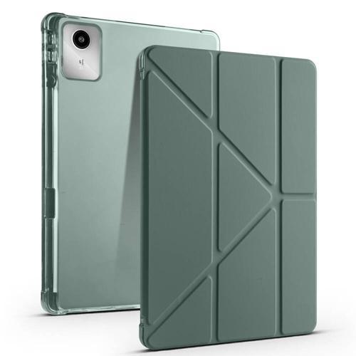 Lenovo M11 TB-330FU Yatay ve Dikey Standlı Köşe Korumalı Kalemlikli Origami Silikon Kılıf