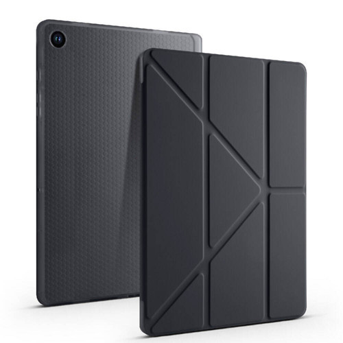Samsung Galaxy Tab A9 Yatay ve Dikey Standlı Köşe Korumalı Kalemlikli Origami Silikon Kılıf SM-X110