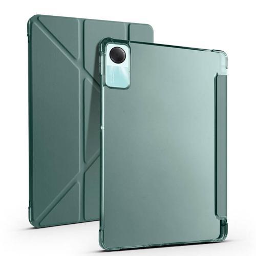 Xiaomi Redmi Pad SE Yatay ve Dikey Standlı Köşe Korumalı Kalemlikli Origami Silikon Kılıf