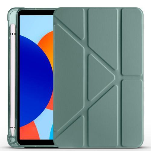 Huawei Matepad 11 (2021) Yatay ve Dikey Standlı Köşe Korumalı Kalemlikli Origami Silikon Kılıf