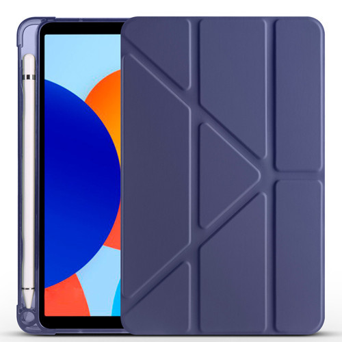 Huawei Matepad 11 (2021) Yatay ve Dikey Standlı Köşe Korumalı Kalemlikli Origami Silikon Kılıf