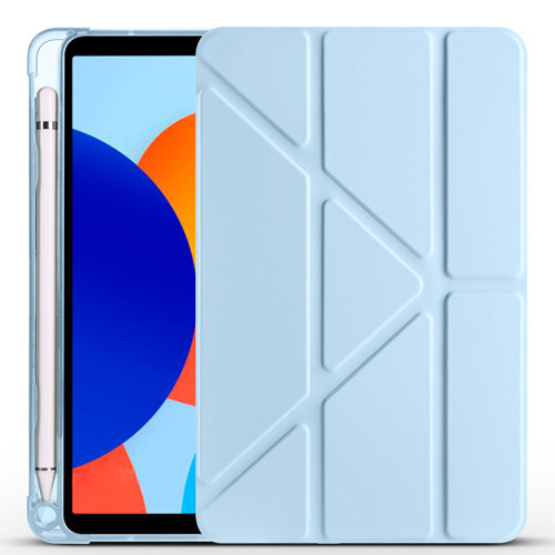 Huawei Matepad 11 (2021) Yatay ve Dikey Standlı Köşe Korumalı Kalemlikli Origami Silikon Kılıf