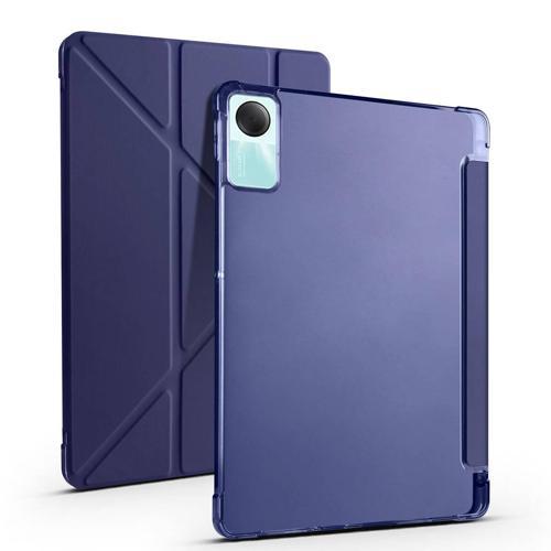 Xiaomi Redmi Pad SE Yatay ve Dikey Standlı Köşe Korumalı Kalemlikli Origami Silikon Kılıf