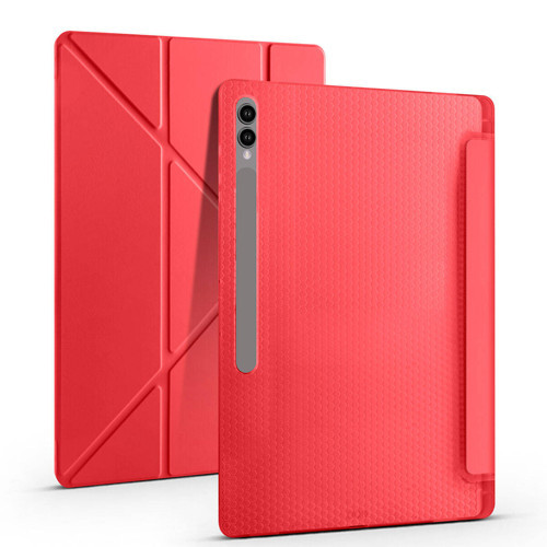 Samsung Galaxy Tab S8 Ultra Yatay ve Dikey Standlı Antishock Kalemlikli Origami Silikon Kılıf X900