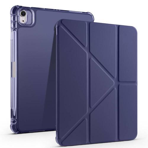 Apple iPad Air 11 M2 (2024) Yatay ve Dikey Standlı Antishock Kalemlikli Origami Silikon Kılıf A2902