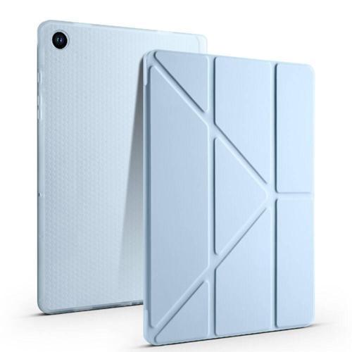 Samsung Galaxy Tab A8 10.5 Yatay ve Dikey Standlı Antishock Kalemlikli Origami Silikon Kılıf X200