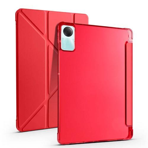 Xiaomi Redmi Pad SE Yatay ve Dikey Standlı Köşe Korumalı Kalemlikli Origami Silikon Kılıf