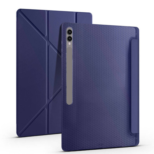 Samsung Galaxy Tab S9 Ultra Yatay ve Dikey Standlı Antishock Kalemlikli Origami Silikon Kılıf X910