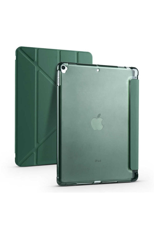 Apple iPad Pro 10.5 Yatay ve Dikey Standlı Antishock Kalemlikli Origami Silikon Kılıf A1701 A1709