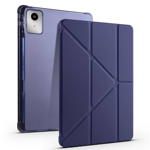 Lenovo M11 TB-330FU Yatay ve Dikey Standlı Köşe Korumalı Kalemlikli Origami Silikon Kılıf