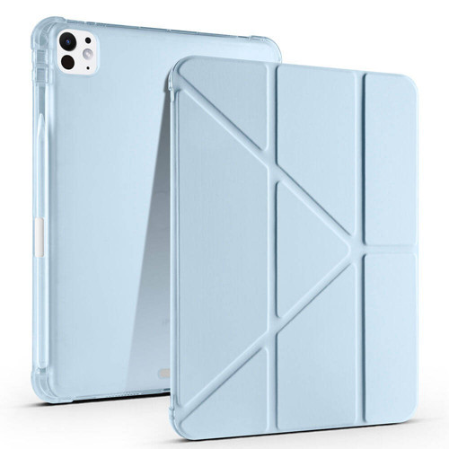 Apple iPad Pro 11 3.Nesil Yatay ve Dikey Standlı Antishock Kalemlikli Origami Silikon Kılıf A2377