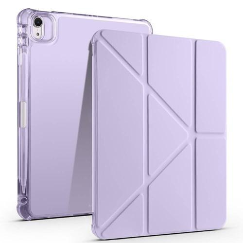 Apple iPad Air 11 M2 (2024) Yatay ve Dikey Standlı Antishock Kalemlikli Origami Silikon Kılıf A2902