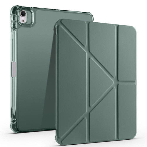 Apple iPad Air 11 M2 (2024) Yatay ve Dikey Standlı Antishock Kalemlikli Origami Silikon Kılıf A2902