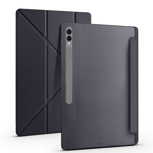 Samsung Galaxy Tab S8 Ultra Yatay ve Dikey Standlı Antishock Kalemlikli Origami Silikon Kılıf X900