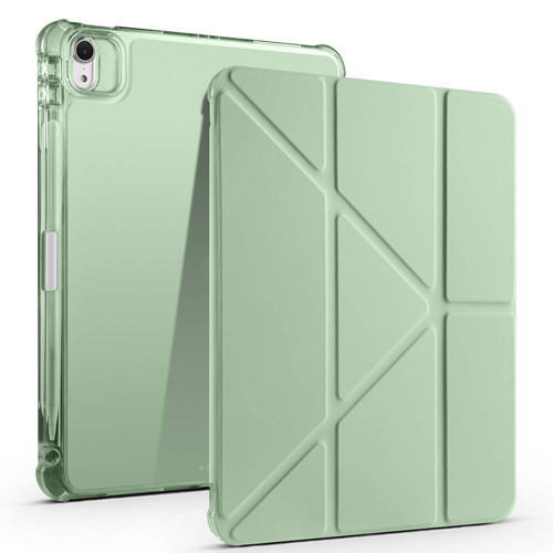 Apple iPad Air 11 M2 (2024) Yatay ve Dikey Standlı Antishock Kalemlikli Origami Silikon Kılıf A2902