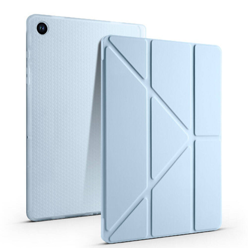 Samsung Galaxy Tab A9 Plus Yatay ve Dikey Standlı Antishock Kalemlikli Origami Silikon Kılıf X210