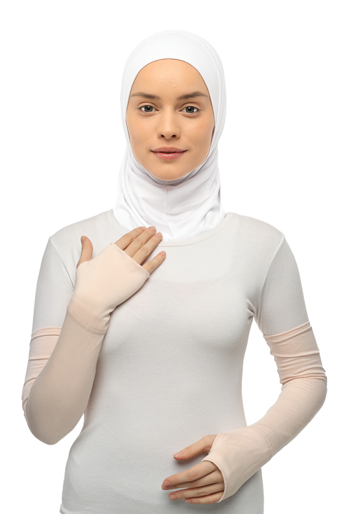 Kesik Parmak Geçmeli Penye Tesettür Kolluk