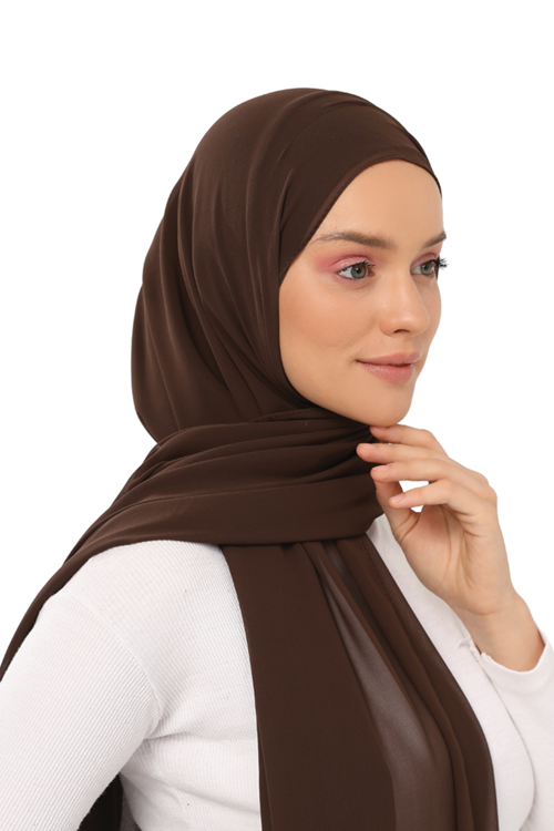 Hazır Lüks Pratik Hijablı  Şifon Şal