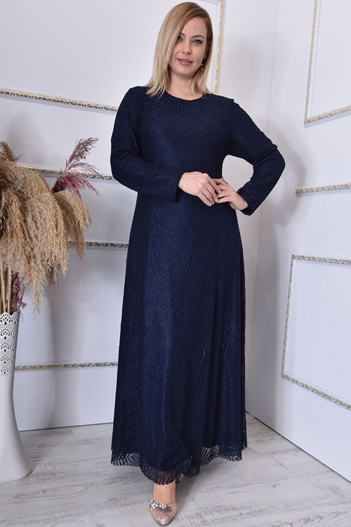 Yaprak Abiye Lacivert Ami1038