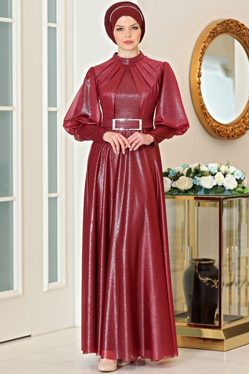 Safir Abiye Bordo