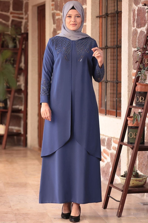Bahar Abiye Indigo