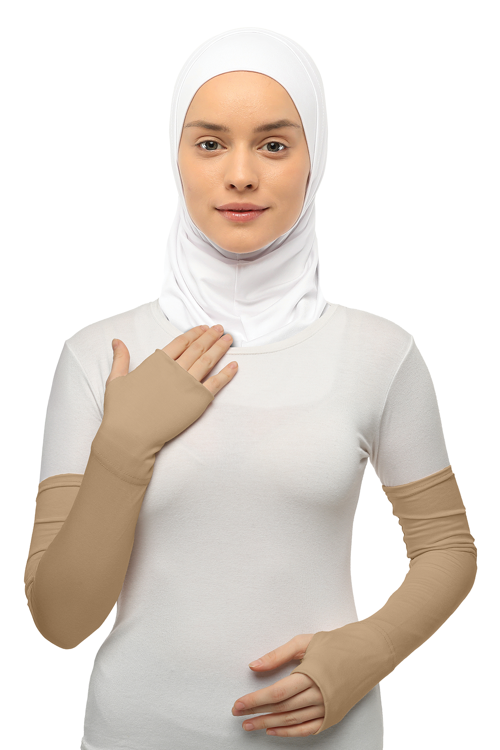 Kesik Parmak Geçmeli Penye Tesettür Kolluk