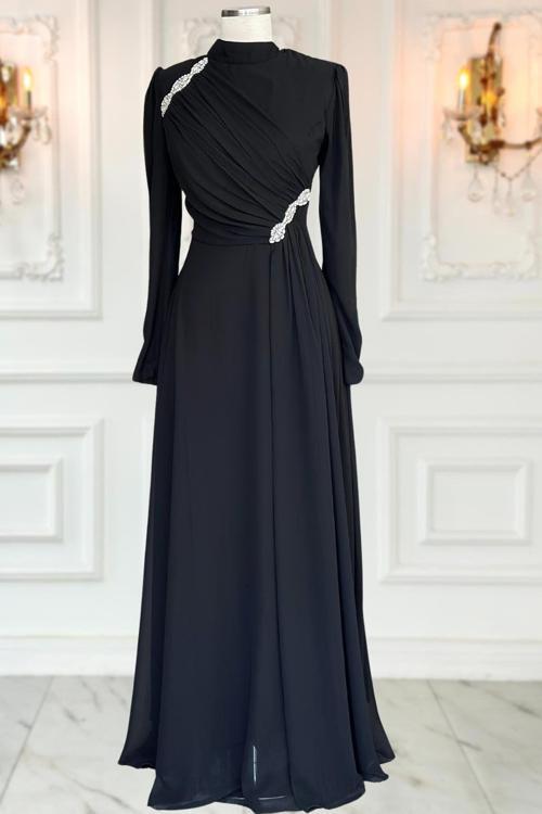 Eflin Abiye Elbise Siyah