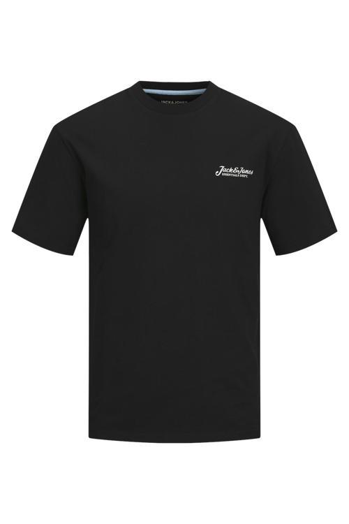 Jjbeau % 100 Pamuk Relaxed Fit Bisiklet Yaka Erkek T Shirt 12275012 SİYAH