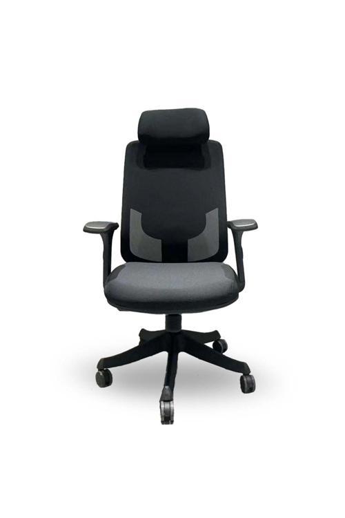 Atlas Siyah Fileli Profesyonel Terletmeyen Tekerlekli Ergonomik Çok Satan Ofis Yönetici Koltuğu