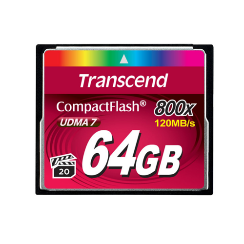 TS64GCF800 64 GB CF 800X Premiıum 120/60Mb/s CompactFlash Hafıza Kartı