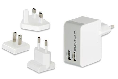 ED-31808 2 x USB Port Evrensel (EU/UK/US) Seyahat Şarj Seti