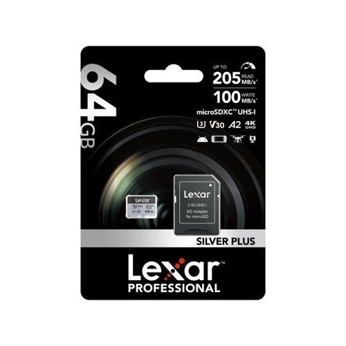 LMSSIPL064G-BNANG 64 GB SDXC 205-100Mb/s UHS-I C10 A2 V30 U3 microSD Kart