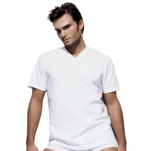 Erkek Süprem V Yaka Fanila Atlet Tişört Beyaz 945