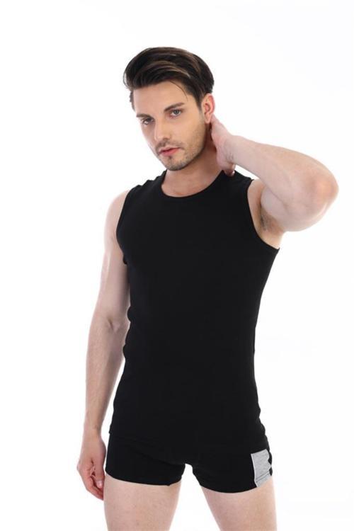 Erkek Ribana Kolsuz Spor Atlet Siyah 920