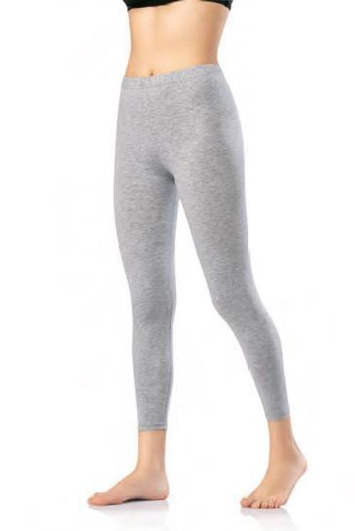 Bayan Likralı Penye Bayan Düz Uzun Tayt 4000