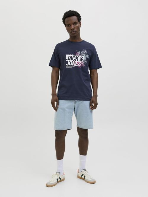 Jack & Jones Erkek Basic Tişört – %100 Pamuk, JJJAXON Modeli 