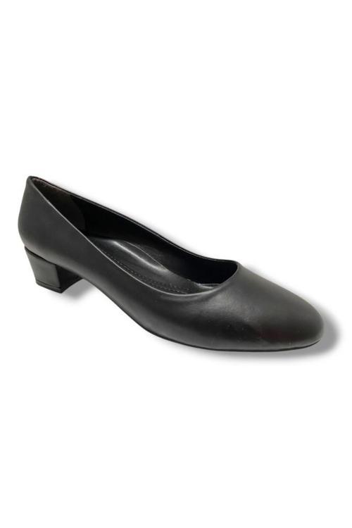 C-Shoes TR30-25 Deri Oval Burun Kalın Topuklu Kadın Ayakkabı 41-42
