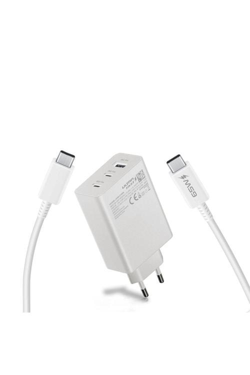 CH65 65W 2 PD + 1 USB Çıkışlı Ultra Hızlı Şarj Cihazı + PD Kablo