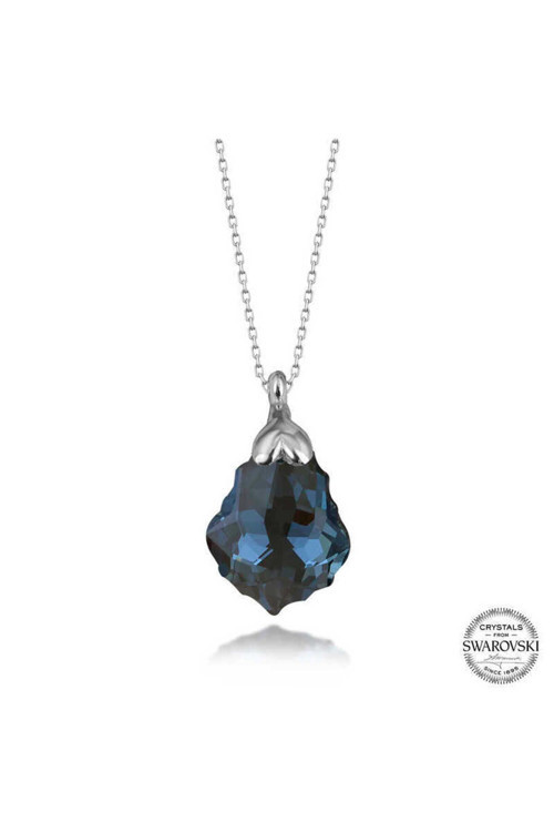 Crystal Taşlı Gümüş Kadın Kolye