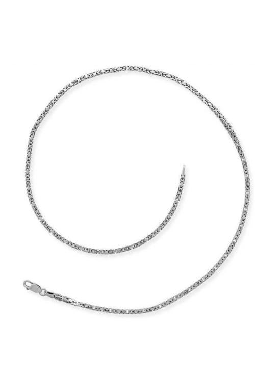Gümüş Kral Zincir 3 Mm Köşeli