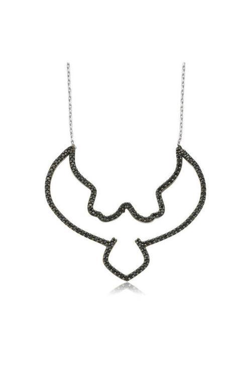 Gms Kara Kartal Gümüş Kolye