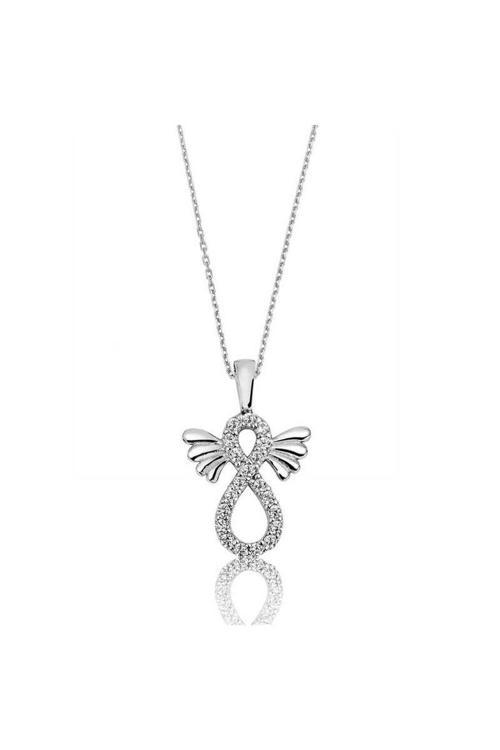 Gms Kanatlı Sonsuzluk Gümüş Kolye