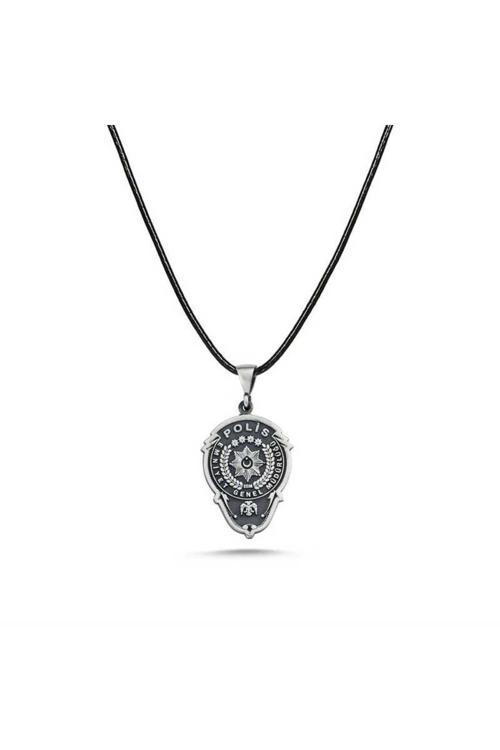 Gümüş Emniyet Teşkilatı Polis Armalı Kolye