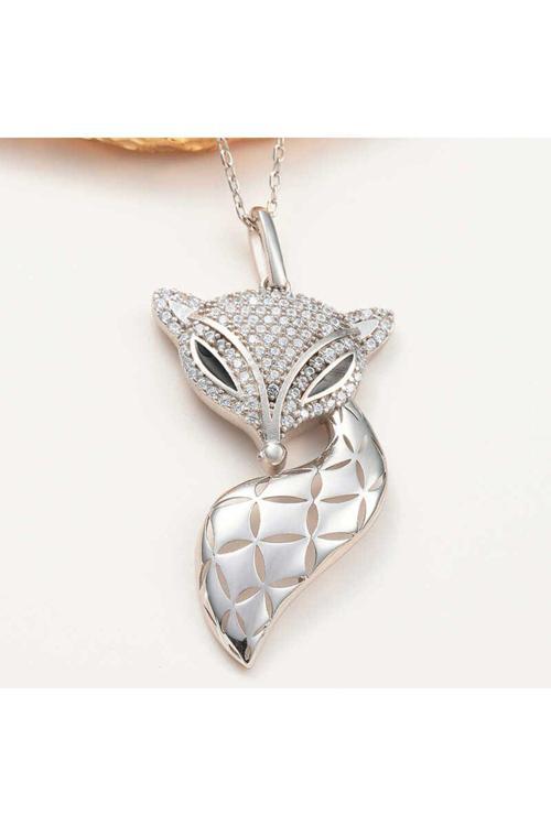 Gümüş Tilki Kadın Kolye