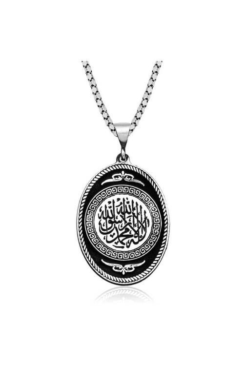 Gümüş Kelime-İ Tevhid Kolye