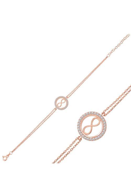 Gümüş Rose Sonsuzluk Bileklik T5987Mr