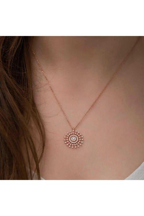 Gümüş Güneş Kolye