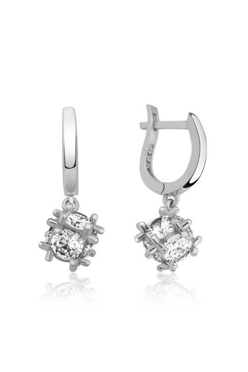 Gümüş Taşlı Küp Küpe